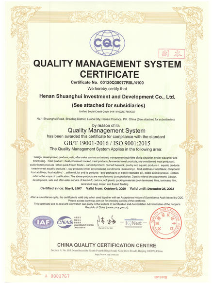 Китай Luohe Lianbang Chemical Co., Ltd. Сертификаты