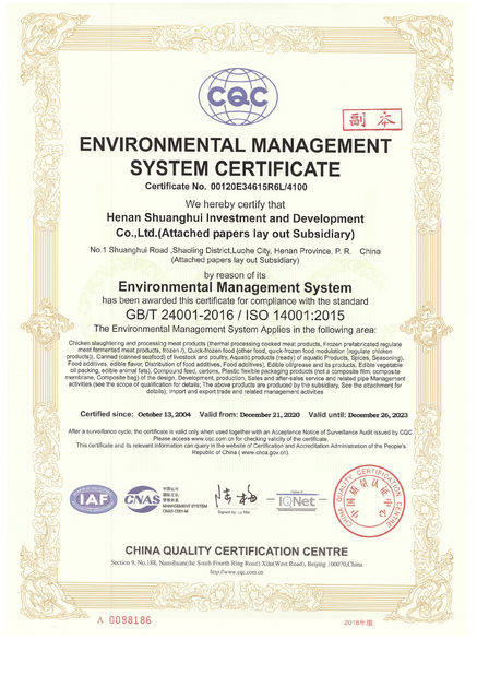 Китай Luohe Lianbang Chemical Co., Ltd. Сертификаты